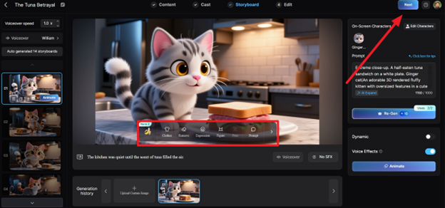 choosing a video’s visual style option