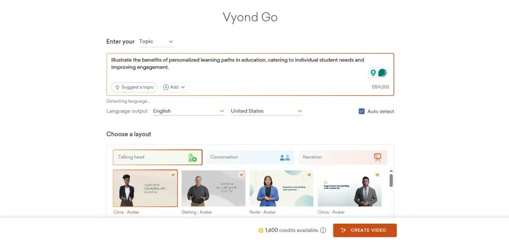 creating business content with vynod tool
