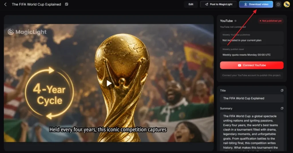 preview and save generated video