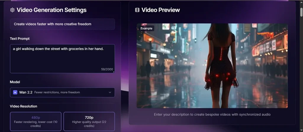 prompt to video in whisk ai