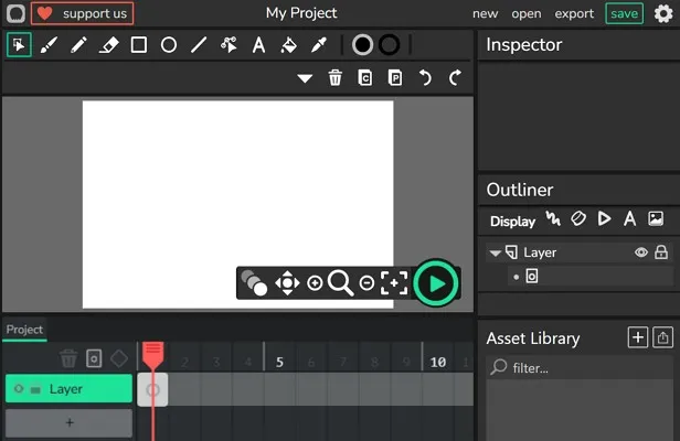 web animated video tool wick editor