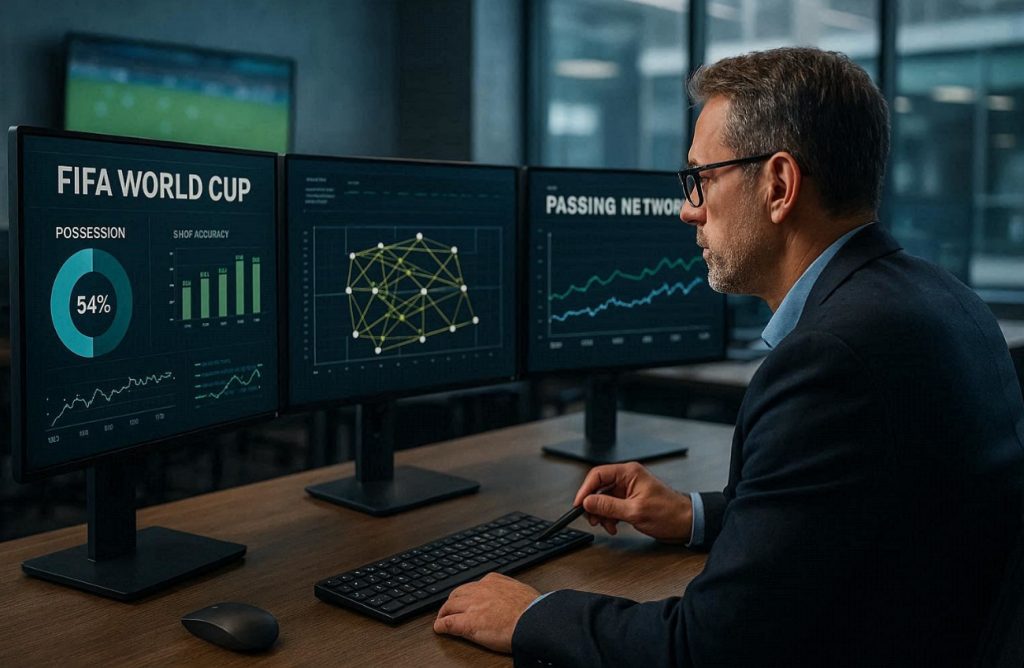 professional analyzing match tactics