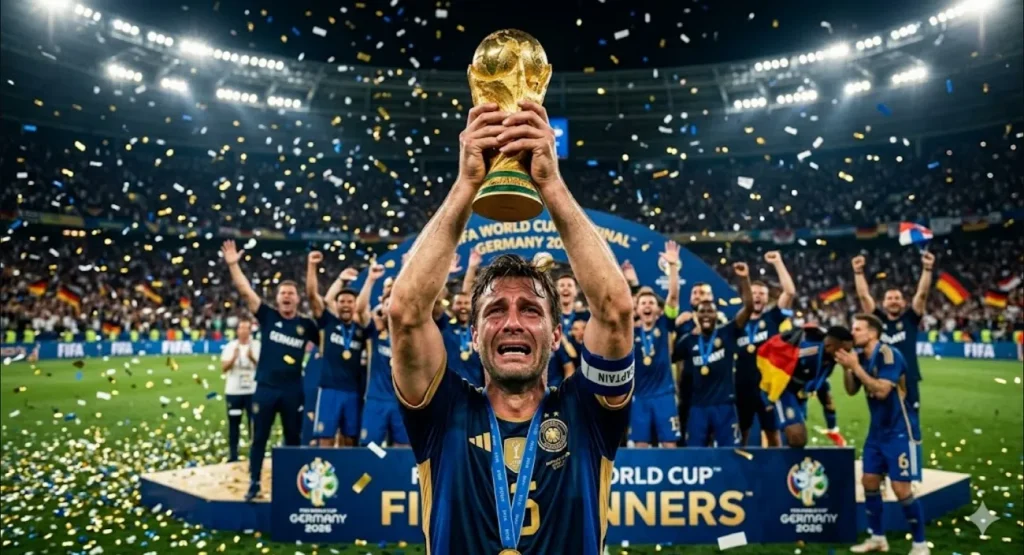 team captain holding a trophy