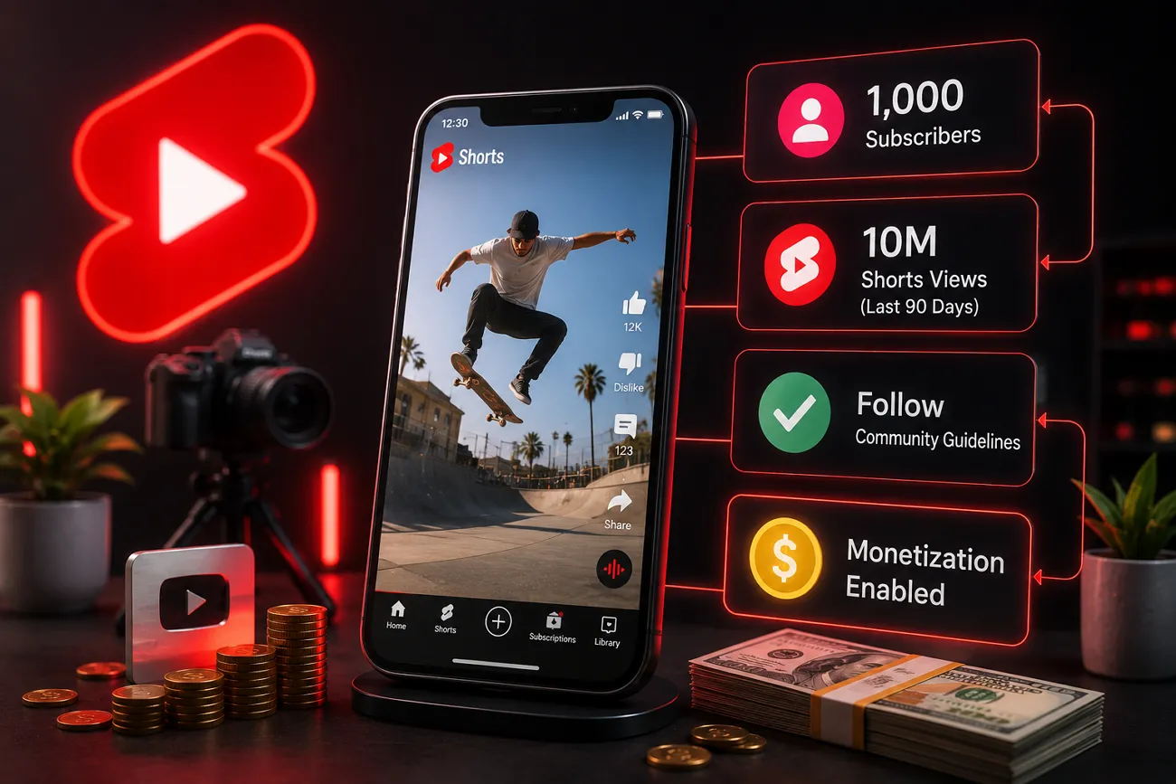 YouTube Shorts Monetization in 2026 (Step-by-Step Guide)